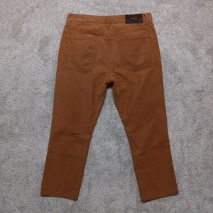 Polo Ralph Lauren Pants Men’s 34x27 Moleskin Brown Varick Slim 5 Pocket Preppy - Picture 1 of 15