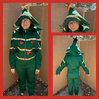 Forever 21 Árbol de Navidad Mono de una pieza Grande Fiesta Conjunto Foto 1 de 4