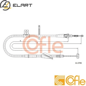 CABLE PARKING BRAKE 11.5745 FOR SUZUKI WAGON/Hatchback/R+ OPEL AGILA 1.2L 4cyl - Picture 1 of 7