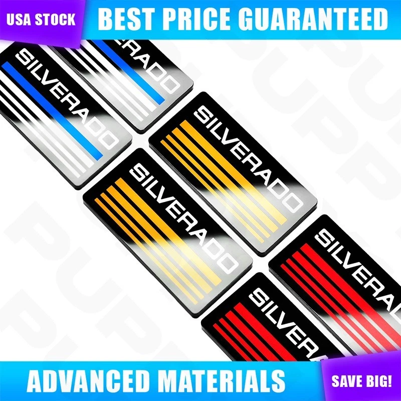 For CHEVROLET SILVERADO EMBLEM 88-98 SIDE BODY CAB PICKUP TRUCK DOOR BADGES 2PCS Foto 1 de 1