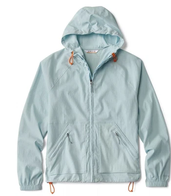 Orvis Women Size Large Open Air Caster Full Zip Hoodie Blue Mist Outdoor Active - Image 1 of 4