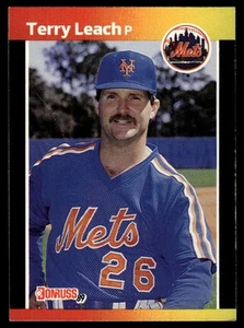 1989 Donruss #502 Terry Leach "LEAF, INC." & "*Denotes - Picture 1 of 2