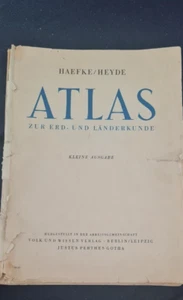 Atlas zur Erd – und Länderkunde 1952 altes Buch von Professor Dr. Haefke Berlin - Bild 1 von 3