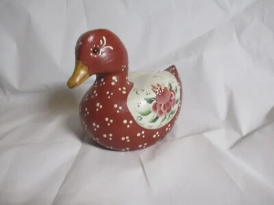 Деревянная фигурка утки деревенский коттедж народное искусство хижина охотничий домик приманка цветок - Изображение 1 из 4