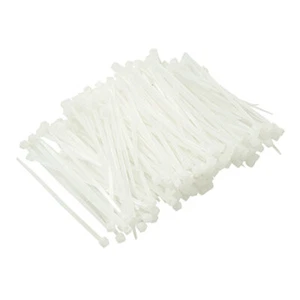 1000 piezas de cable de nailon con cremallera blanca embalaje de bloqueo automático - Imagen 1 de 7
