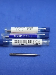 (3) Garr Tool     13010      1/32"      Carbide End Mills - Picture 1 of 4