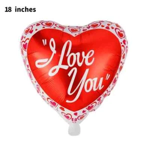 Valentine's Day Heart Balloon I Love You Heart Foil Balloon 18 in Love Balloon - Picture 1 of 2