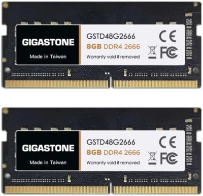 GIGASTONE 16GB (2x8GB) DDR4 2666MHz Laptop RAM SODIMM PC4-21300 CL19 - Image 1 of 4