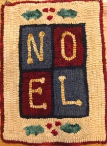 Primitive rug hooking kit,hooked,Noel,wool,linen,Christmas,holiday season,gift - Picture 1 of 1
