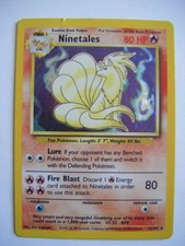 NINETALES 12/102 1999 Unlimited Base Set Pokémon RARE FOIL