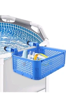  Poolside Storage Basket-Above Ground Pool Storage AS PICTURED BUT In Black&Gray - Picture 1 of 5
