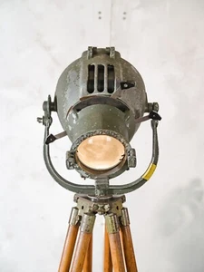 1960s Theatre Spotlight Wooden Standard Floor Lamp by Strand Electric Patt 23 - Picture 1 of 17