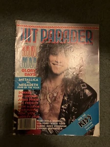Hit Parader August 1987 Bon Jovi Metallica Vs. Megadeth Priest Maiden Def Lepp - Picture 1 of 1