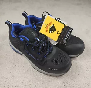 Womens Safety Toe Shoes Size 8.5 Composite Herman Servivors Black Blue New W Tag - Picture 1 of 10