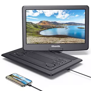 19" Portable DVD Player 16" Swivel Screen 6 Hours Battery Region Free USB 1080P - Picture 1 of 13