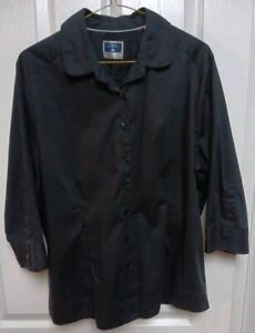 Czarna koszula zapinana na guziki Riders Easy Care damska rozmiar XL, 59% bawełna, stretch 