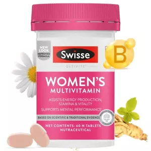 Swisse Women's Multivitamin Boosts Energy, Stamina & Vitality With Ginseng 60Tab - Picture 1 of 6