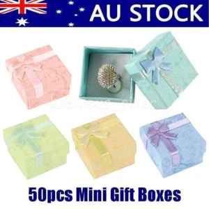 50pcs Jewelry Bulk Gift Boxes Kraft Cardboard Presents Package Wrap Boxes AUS - Picture 1 of 12