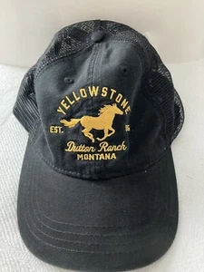 Yellowstone Dutton ranch at cap black trucker adjustable back - Picture 1 of 4