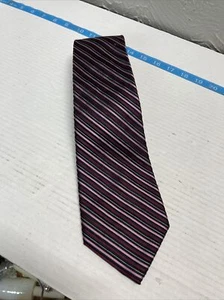 Bugatti Silk Tie Neckties Striped Burgundy Color Mens Designer - Picture 1 of 5