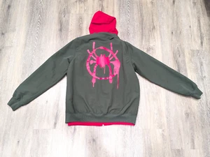 Spider-Man Jacket Mens Small Into The Spider-Verse Miles Morales Green Hoodie - Picture 1 of 14