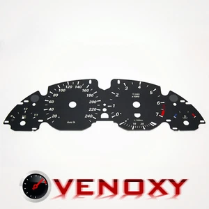 BMW e38 Petrol KM/H Aftermarket Instrument Cluster Black Gauge Faces - Foto 1 di 4