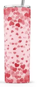 VALENTINES HEARTS TUMBLER- 20oz INSULATED Skinny Tumbler - Picture 1 of 1