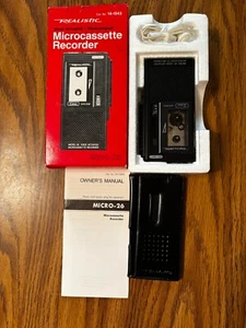 Realistic Microcassette Recorder Micro-26 Model 14-1043 - VGC - Picture 1 of 1