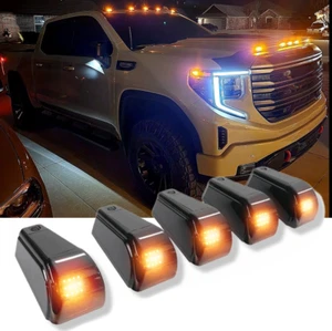 5pcs Wireless Solar LED Cab Roof Marker Top Light For Chevy GMC 1500 2500 3500 - Picture 1 of 12