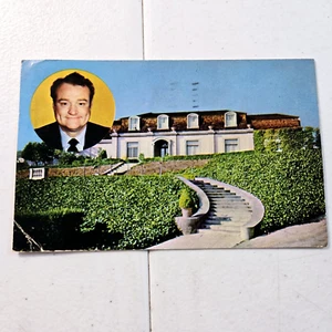 Tarjeta postal vintage de Residencia de Red Skelton Beverly Hills, California - Imagen 1 de 3