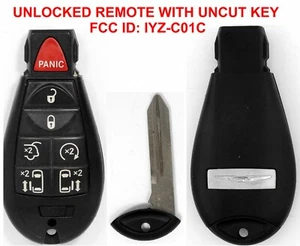 DESBLOQUEADO OEM Dodge Chrysler Grand Caravan Control remoto sin llave Fobik llave nueva IYZ-C01C - Imagen 1 de 2