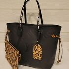 LOUIS VUITTON WILD AT HEART NEVERFULL MM BLACK GIANT MONOGRAM BAG LIMITED ED. NM