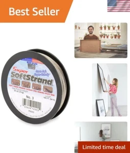 Flexible 180 ft Vinyl-Coated Stainless Steel Wire for Safe Picture Framing - Picture 1 of 6