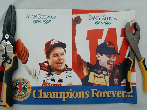 Davey Allison Alan Kulwicki Tribute Poster NASCAR Hooters Texaco Havoline Yates Cover
