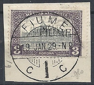 1918-19 FIUME USATO MIETITORI E VEDUTA 3 KOR II TIPO - RR11933 - Imagen 1 de 1