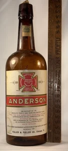 RARE ANDERSON PRE PRO PAPER LABEL WHISKEY CHICAGO ILL FULLER 1900 LOUISVILLE KY - Picture 1 of 14
