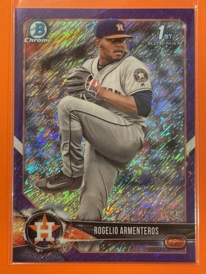 2018 Bowman Chrome Prospects Rogelio Armenteros Purple Shimmer Refractor /655 - Image 1 of 2