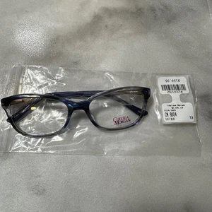 Monturas de gafas de diseñador Chelsea Morgan mosaico azul auténticas para mujer de moda - Imagen 1 de 4