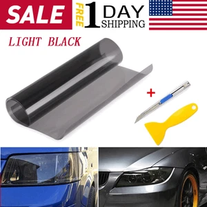 Vinilo de película tinte luz antiniebla luz trasera faros humo 72 pulgadas - negro brillante - Imagen 1 de 8