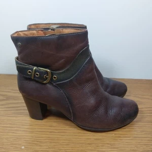 Pikolinos Womens Brown Ankle Boots Leather, Zip-Up Casual Heels Shoes UK 4 Used - Picture 1 of 17