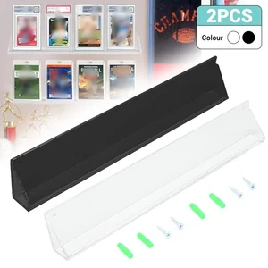 Estante de exhibición de acrílico transparente de 2 piezas soporte de pared para tarjeta deportiva graduada - Imagen 1 de 14