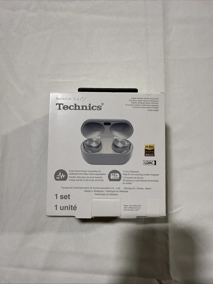 Panasonic Technics EAH-AZ80 Silver Premium True Wireless Earbuds Noise Canceling - Image 1 of 4