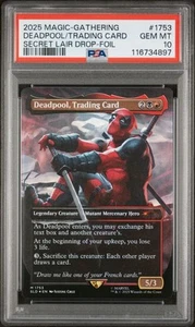 Tarjeta coleccionable Deadpool #1753 Magic The Gathering Secret Lair Drop Foil PSA 10 - Imagen 1 de 2