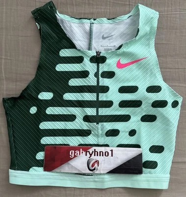 Nike Pro Elite Team Running Zip Bra Top DR5085-341 Made In USA Womens Size Small - Image 1 of 4