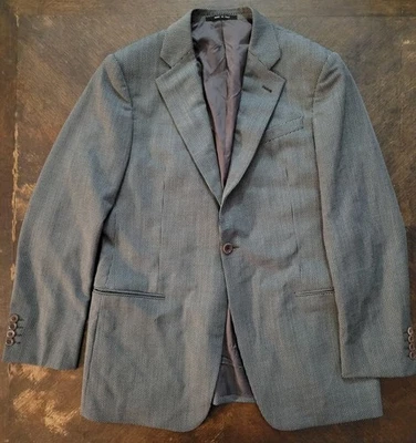 Armani Collezioni Blazer Mens 40R Gray Wool One Button Sport Coat Formal Jacket - Image 1 of 4