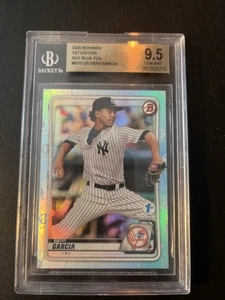 2020 Bowman 1st Edition Sky Blue Foil Deivi Garcia #BFE-125 BGS 9.5 Gem Mint RC - Picture 1 of 2