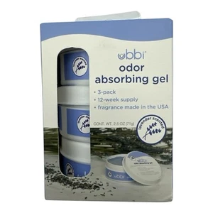 Ubbi Odor Absorbing Gel 3 Pack Lavender Scent 2.5 oz New Sealed Diaper Pail - Picture 1 of 5