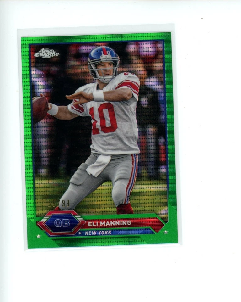 2023 Topps Composite Chrome Green Sonar Refractor #23 Eli Manning #d 39/99 - Image 1 of 1