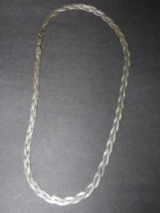 BRAIDED NECKLACE 925 STERLING ITALY 20" 13.4g VINTAGE - Picture 1 of 2