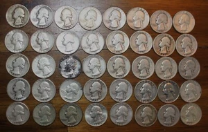 40 - 90 % Silber Washington Quarters 10 $ Nennwert - Bild 1 von 2